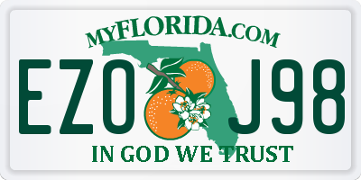 FL license plate EZOJ98