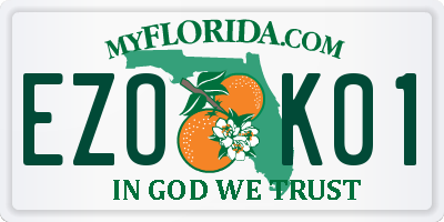 FL license plate EZOK01