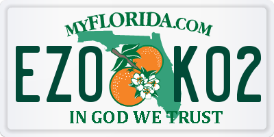 FL license plate EZOK02