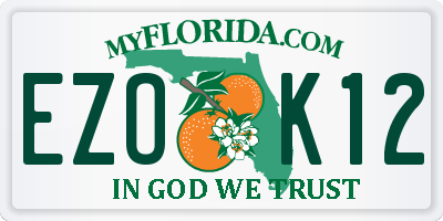 FL license plate EZOK12