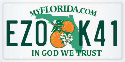 FL license plate EZOK41