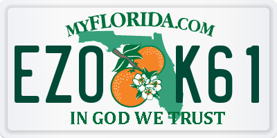 FL license plate EZOK61