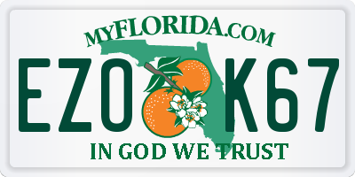 FL license plate EZOK67