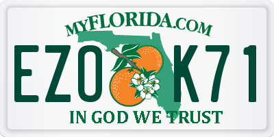 FL license plate EZOK71