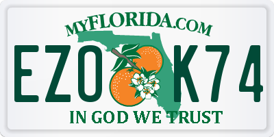 FL license plate EZOK74