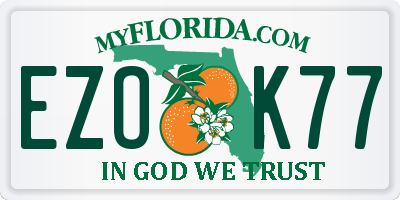 FL license plate EZOK77