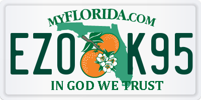 FL license plate EZOK95