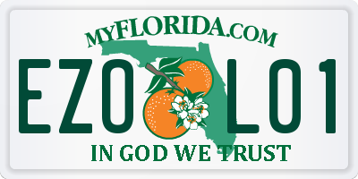 FL license plate EZOL01