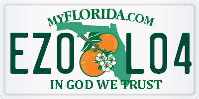 FL license plate EZOL04