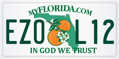 FL license plate EZOL12