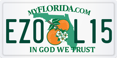 FL license plate EZOL15