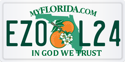 FL license plate EZOL24