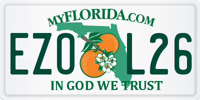 FL license plate EZOL26