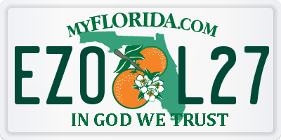 FL license plate EZOL27