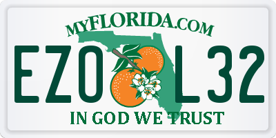 FL license plate EZOL32