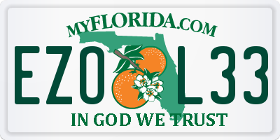 FL license plate EZOL33