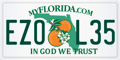 FL license plate EZOL35