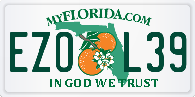 FL license plate EZOL39