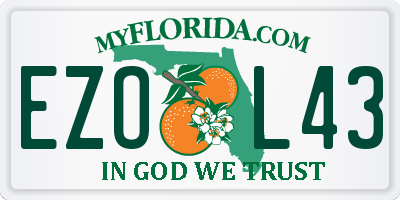 FL license plate EZOL43