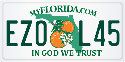 FL license plate EZOL45