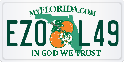 FL license plate EZOL49