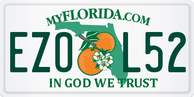 FL license plate EZOL52