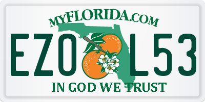 FL license plate EZOL53