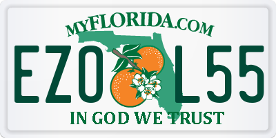 FL license plate EZOL55