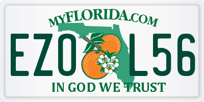 FL license plate EZOL56