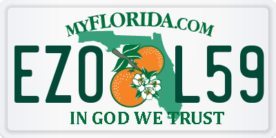 FL license plate EZOL59