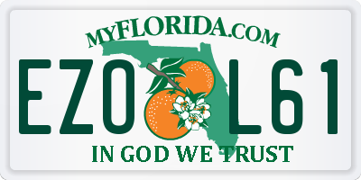 FL license plate EZOL61