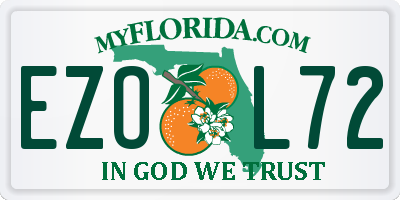 FL license plate EZOL72