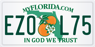 FL license plate EZOL75