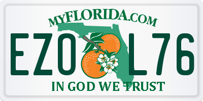 FL license plate EZOL76