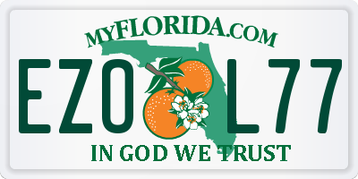 FL license plate EZOL77