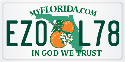 FL license plate EZOL78