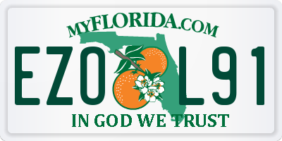 FL license plate EZOL91