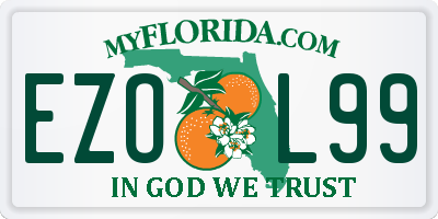 FL license plate EZOL99