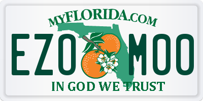 FL license plate EZOM00