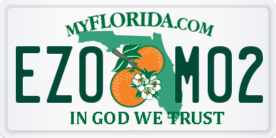 FL license plate EZOM02