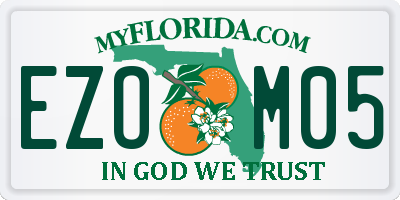 FL license plate EZOM05