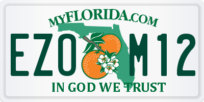 FL license plate EZOM12