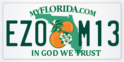 FL license plate EZOM13