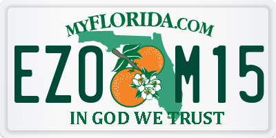 FL license plate EZOM15