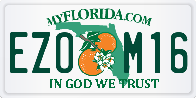 FL license plate EZOM16