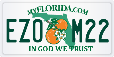 FL license plate EZOM22