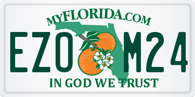 FL license plate EZOM24