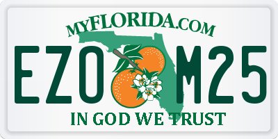 FL license plate EZOM25