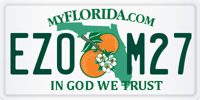 FL license plate EZOM27