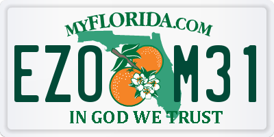 FL license plate EZOM31